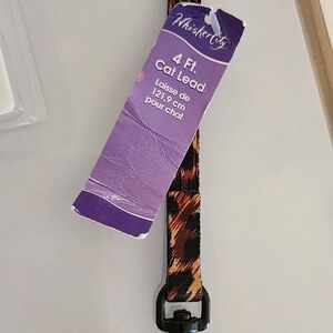 Whisker City cat lead, 4 ft. Length, the tiger print.